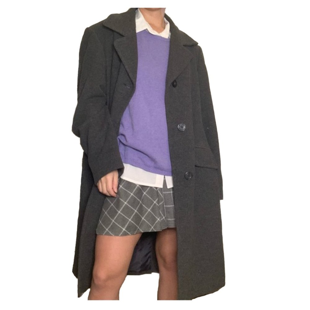 SOLD⚠️Vintage Grey Wool coat New w/o tags Size 14